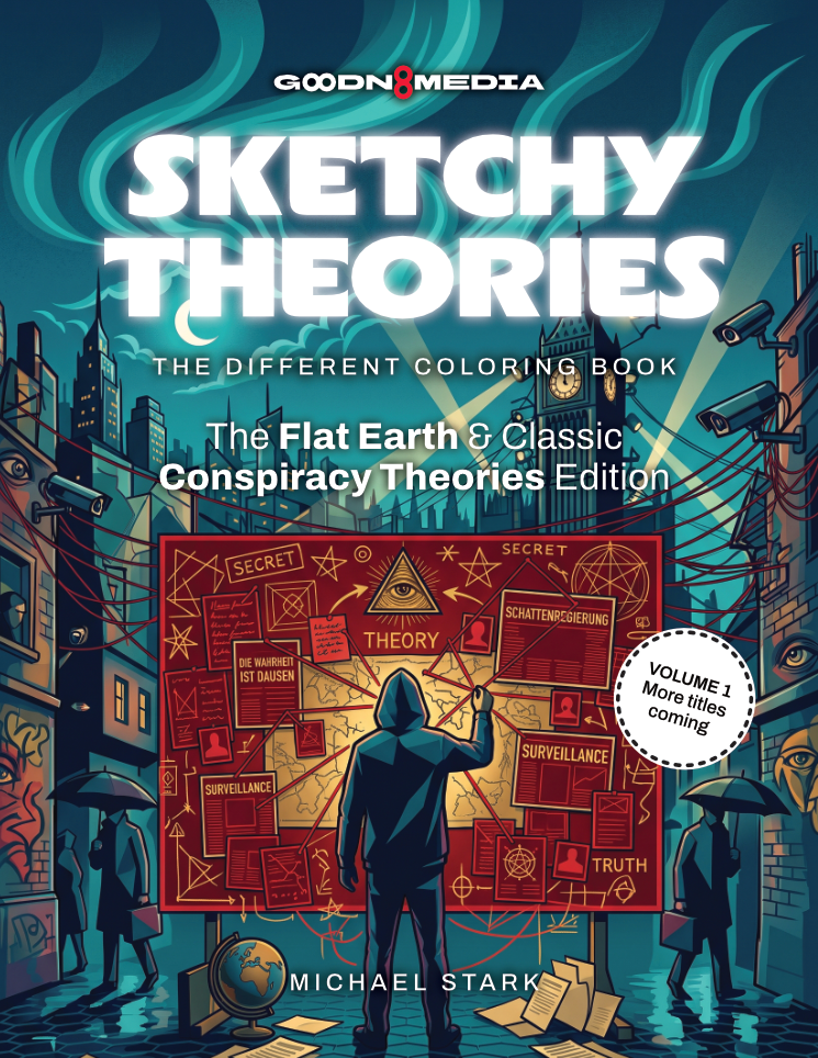 Sketchy Theories coloring book, front cover